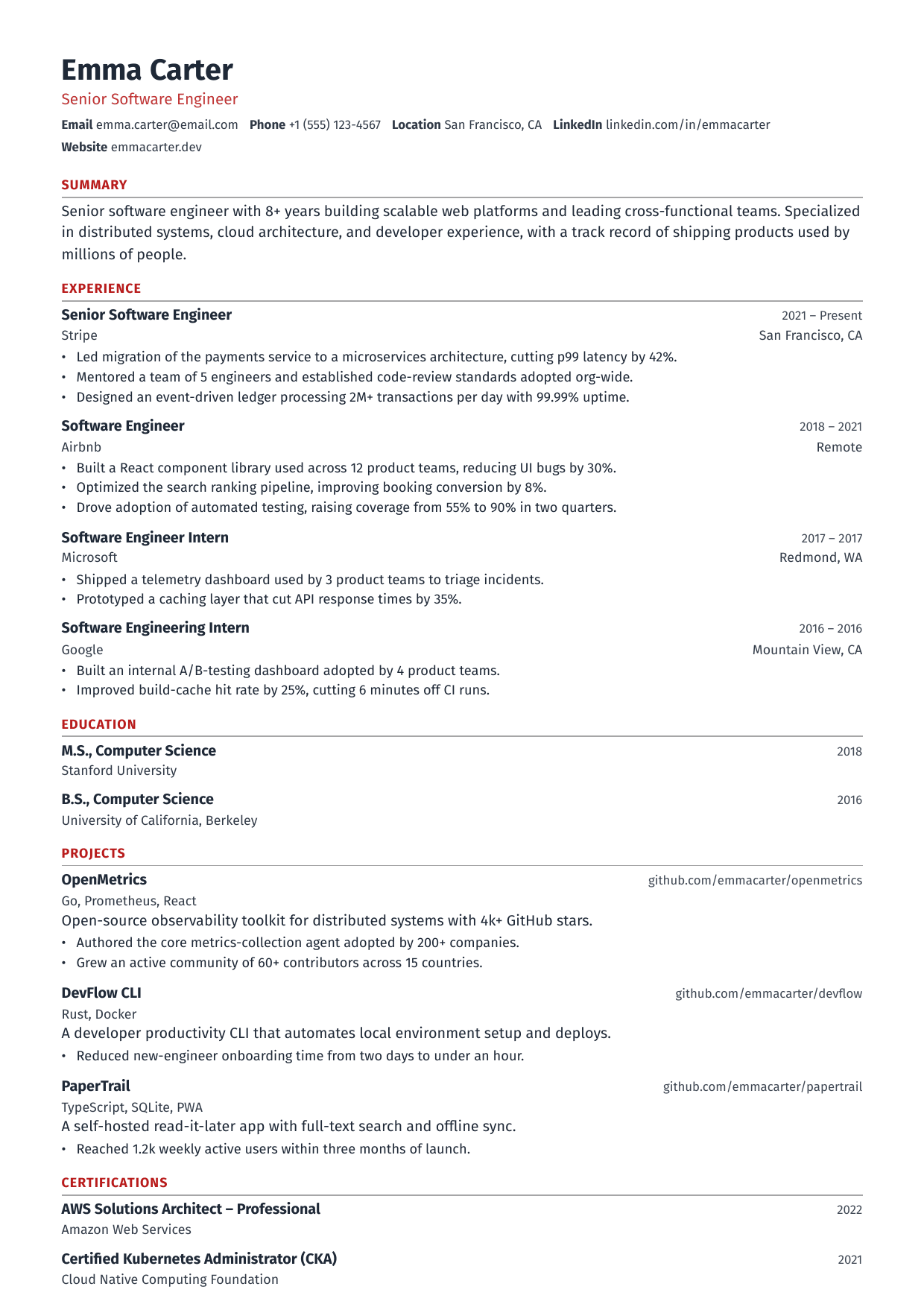 Adobe Court resume template