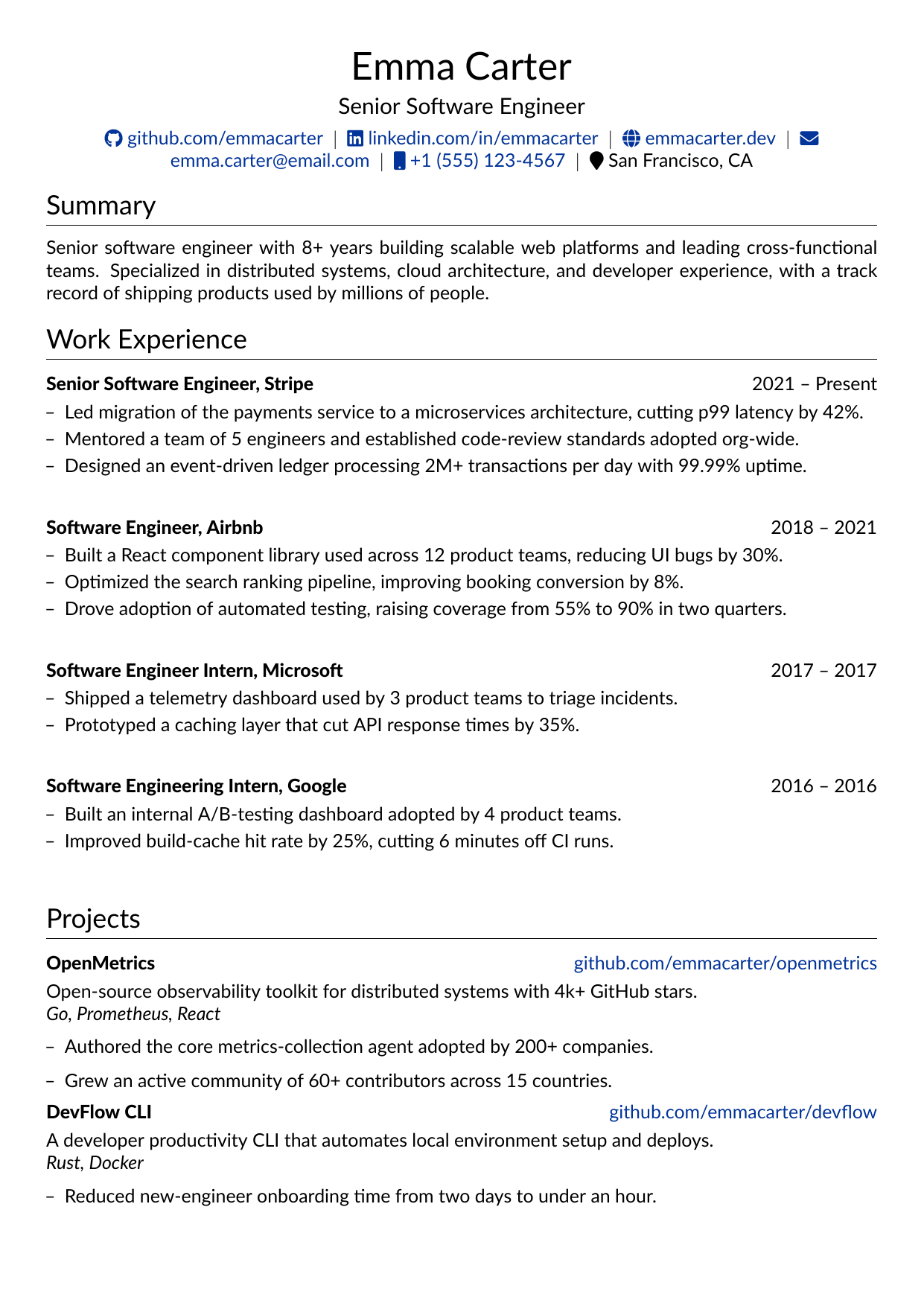 Director of Sales resume template