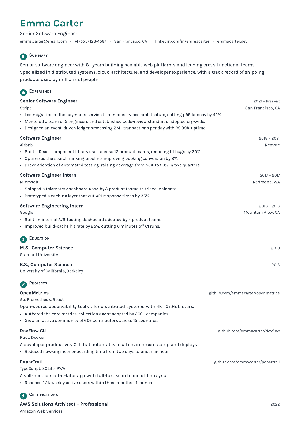 Badge of Honor resume template
