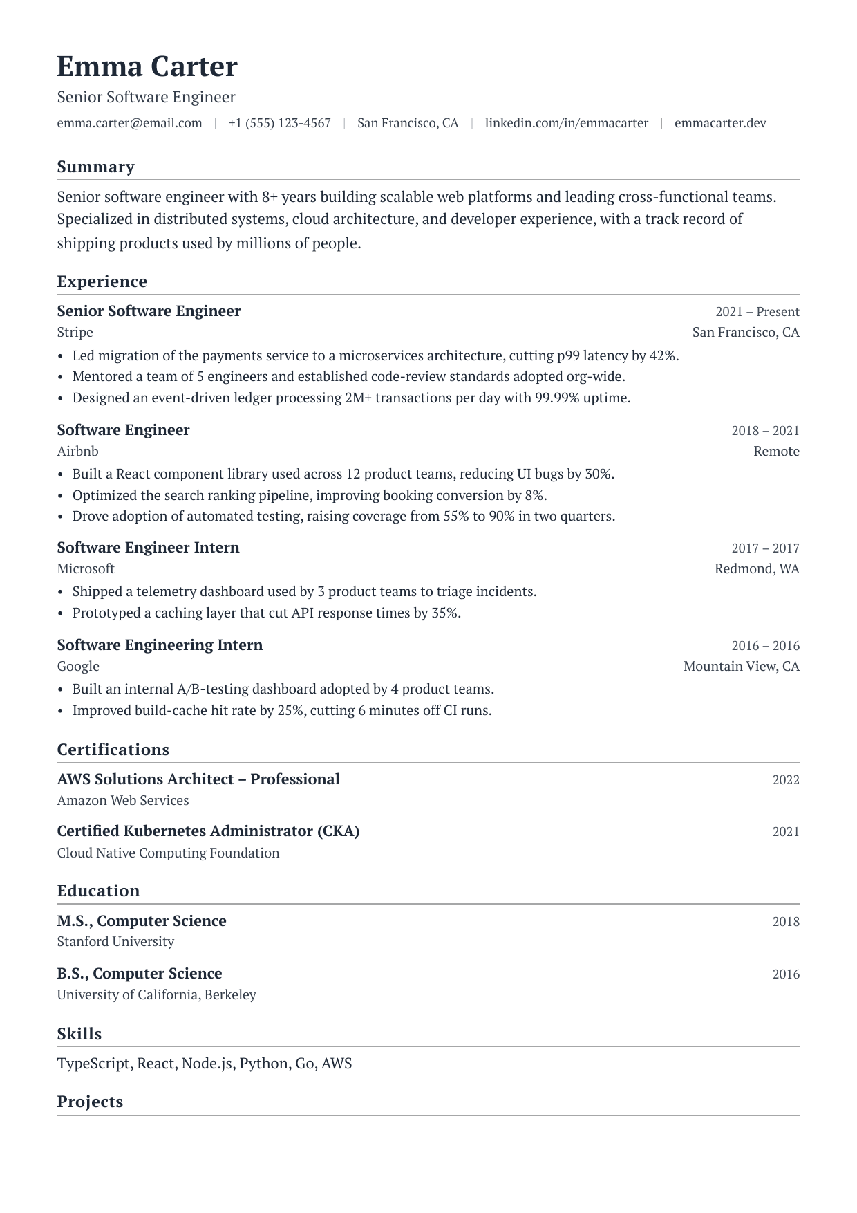 Care Plan resume template