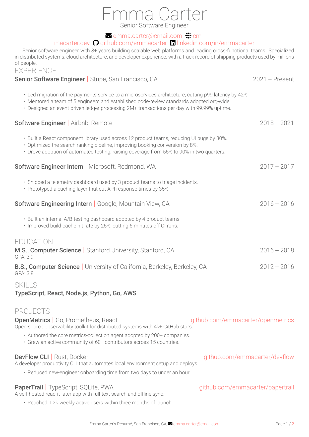 Pharmacist resume template