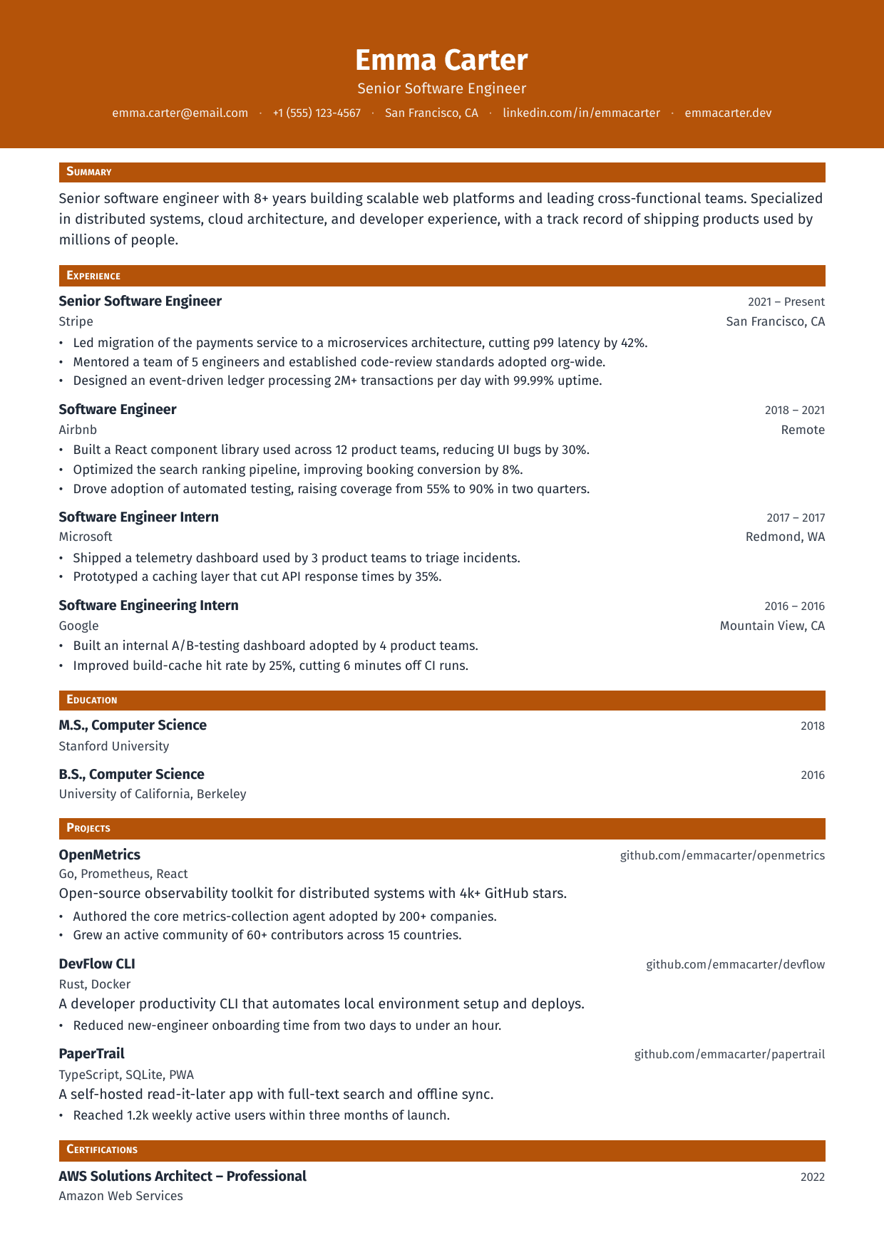 Kiln resume template