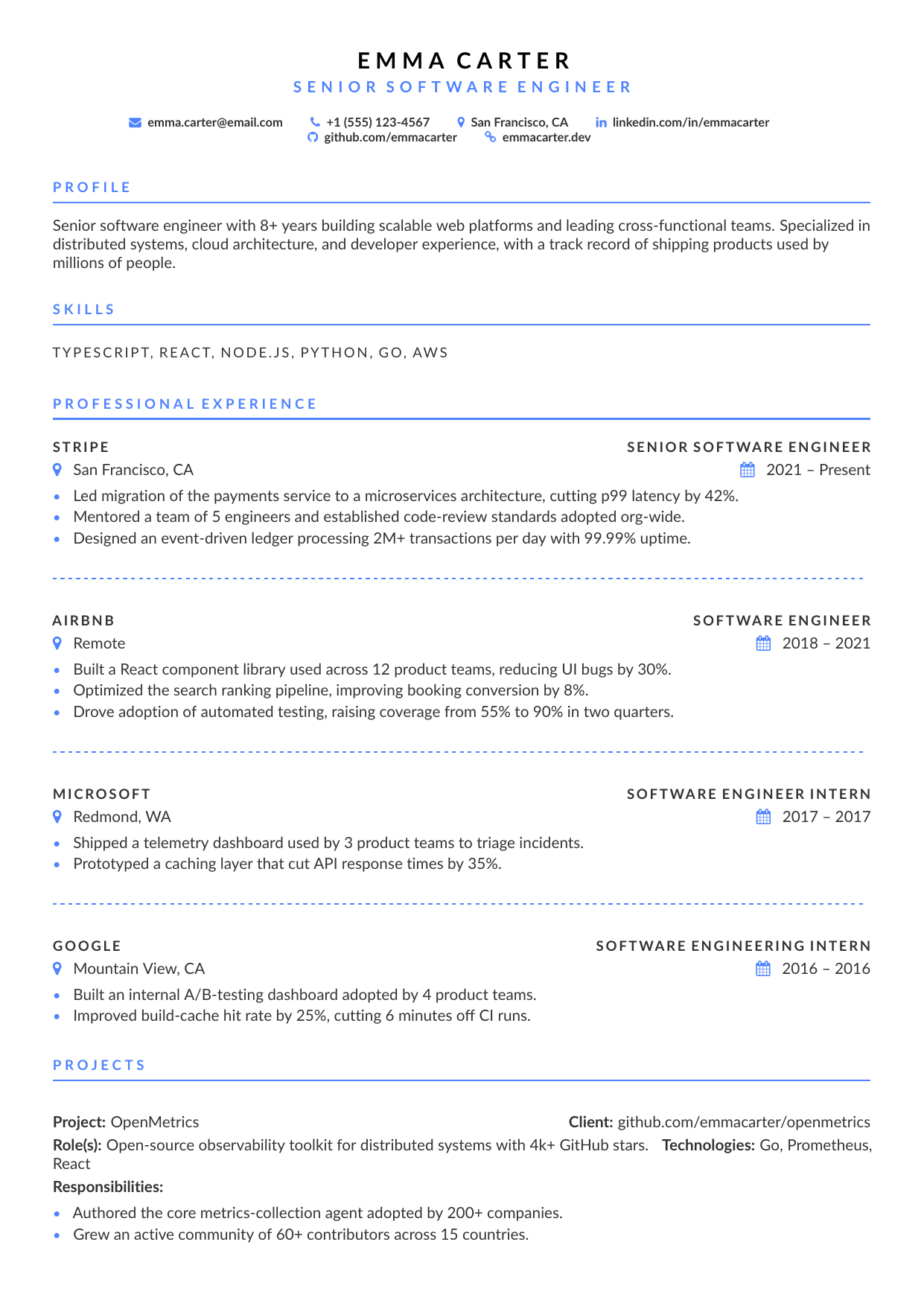 Marketing Consultant resume template