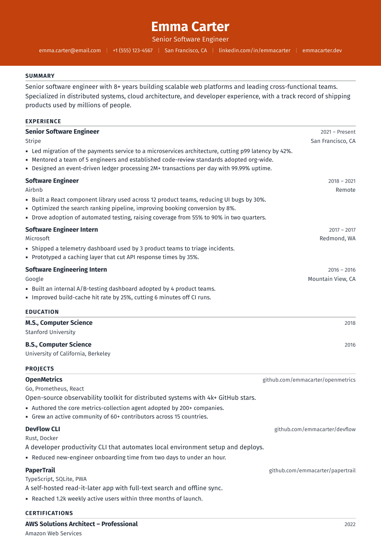 Ember resume template