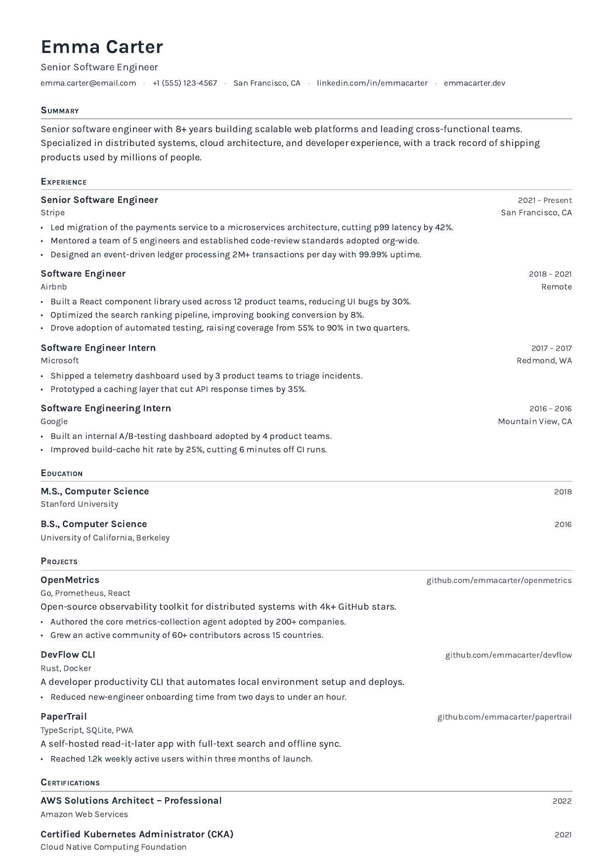 Flint Audit resume template