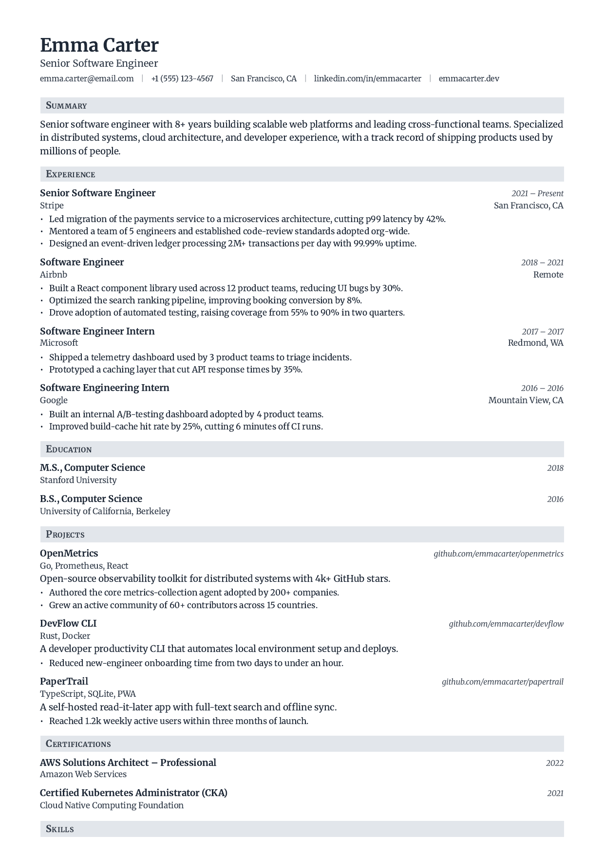 Gray Gavel resume template