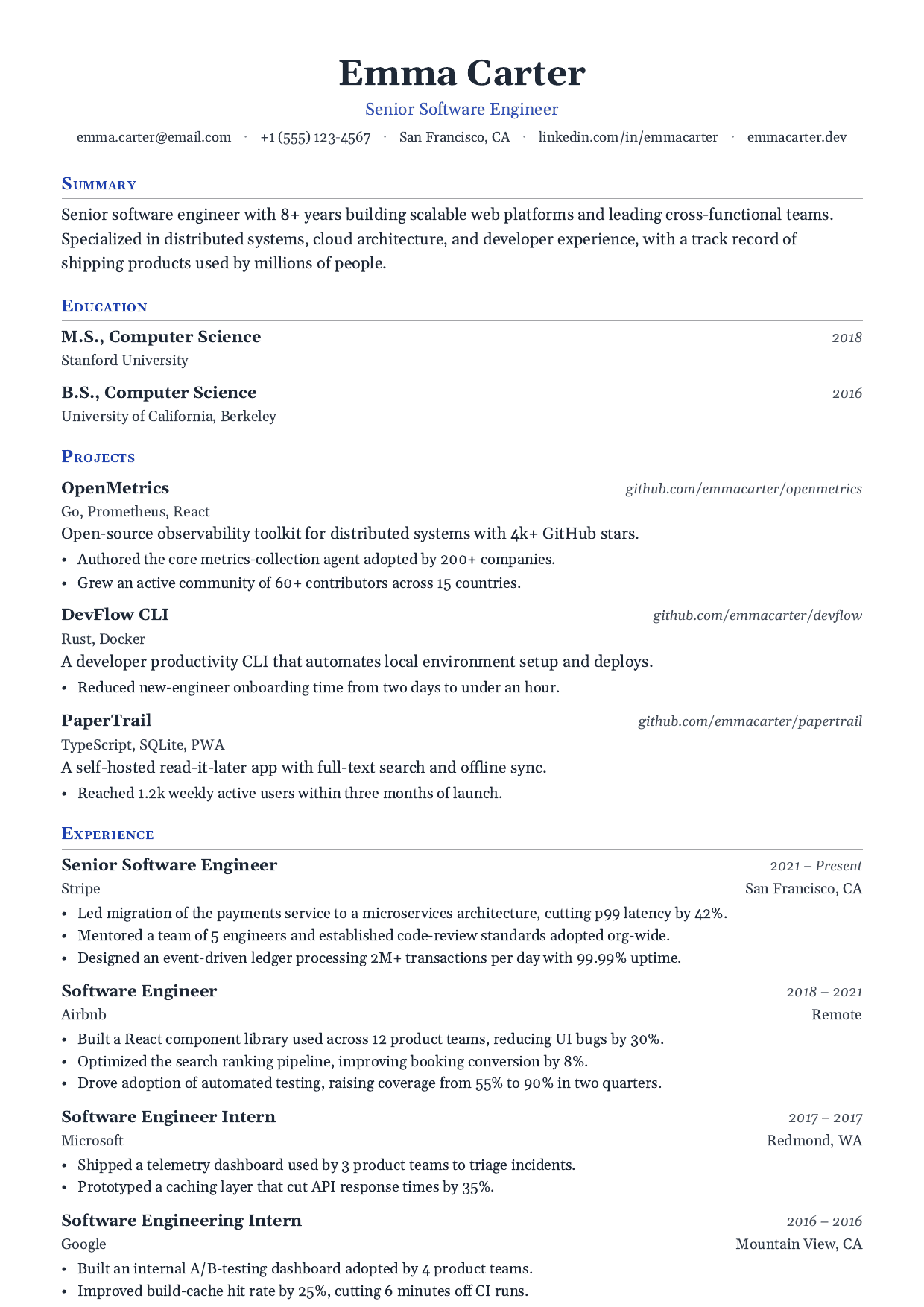 Junior Varsity resume template