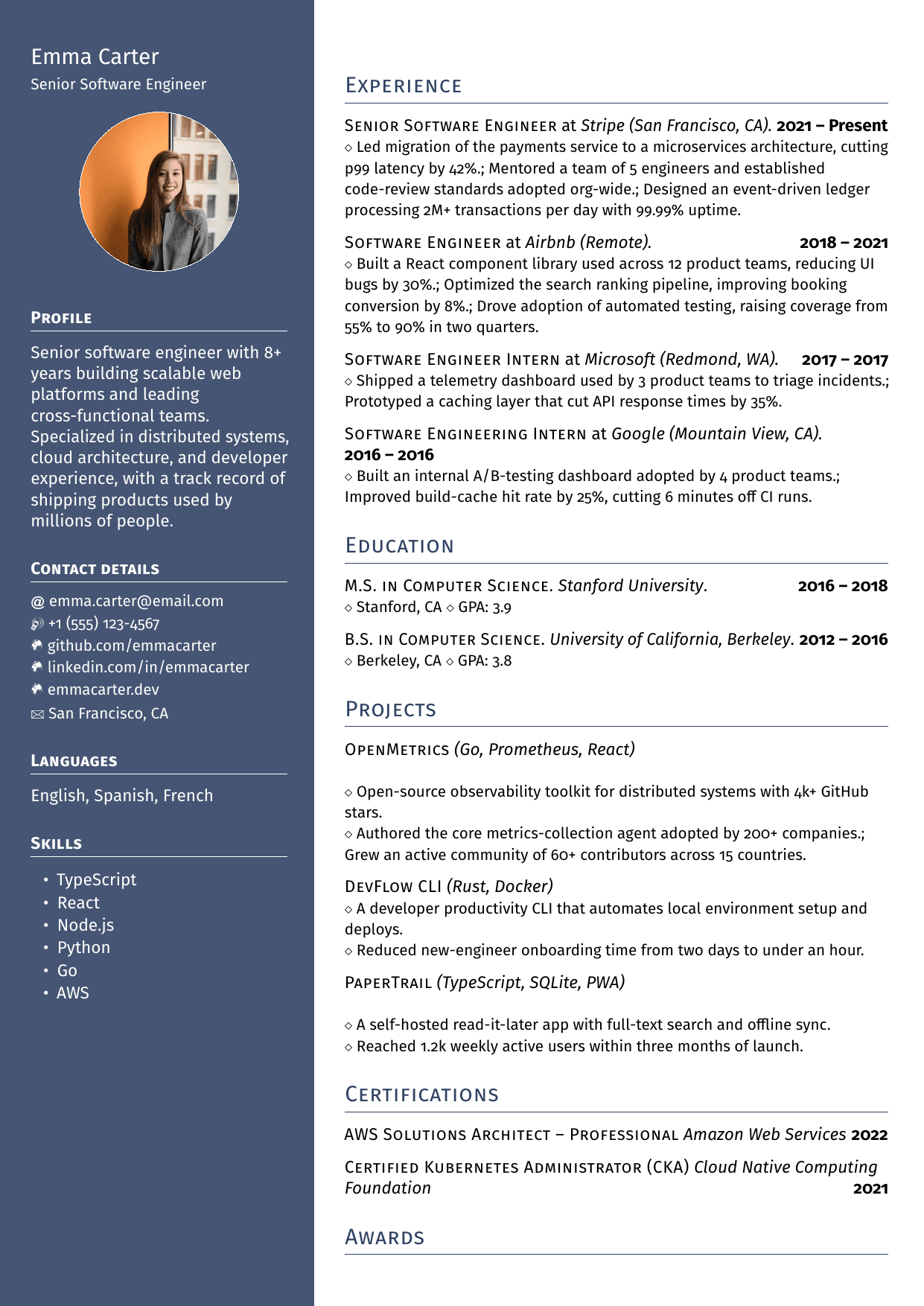 Chief Product Officer resume template