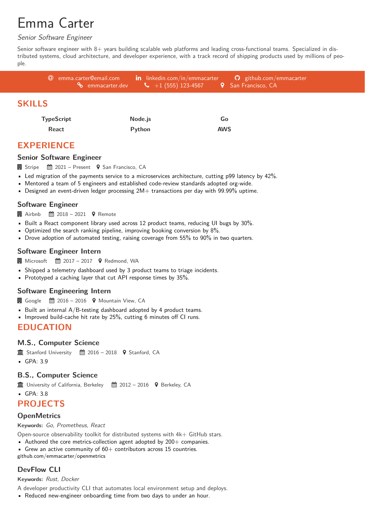 Marketing Analyst resume template