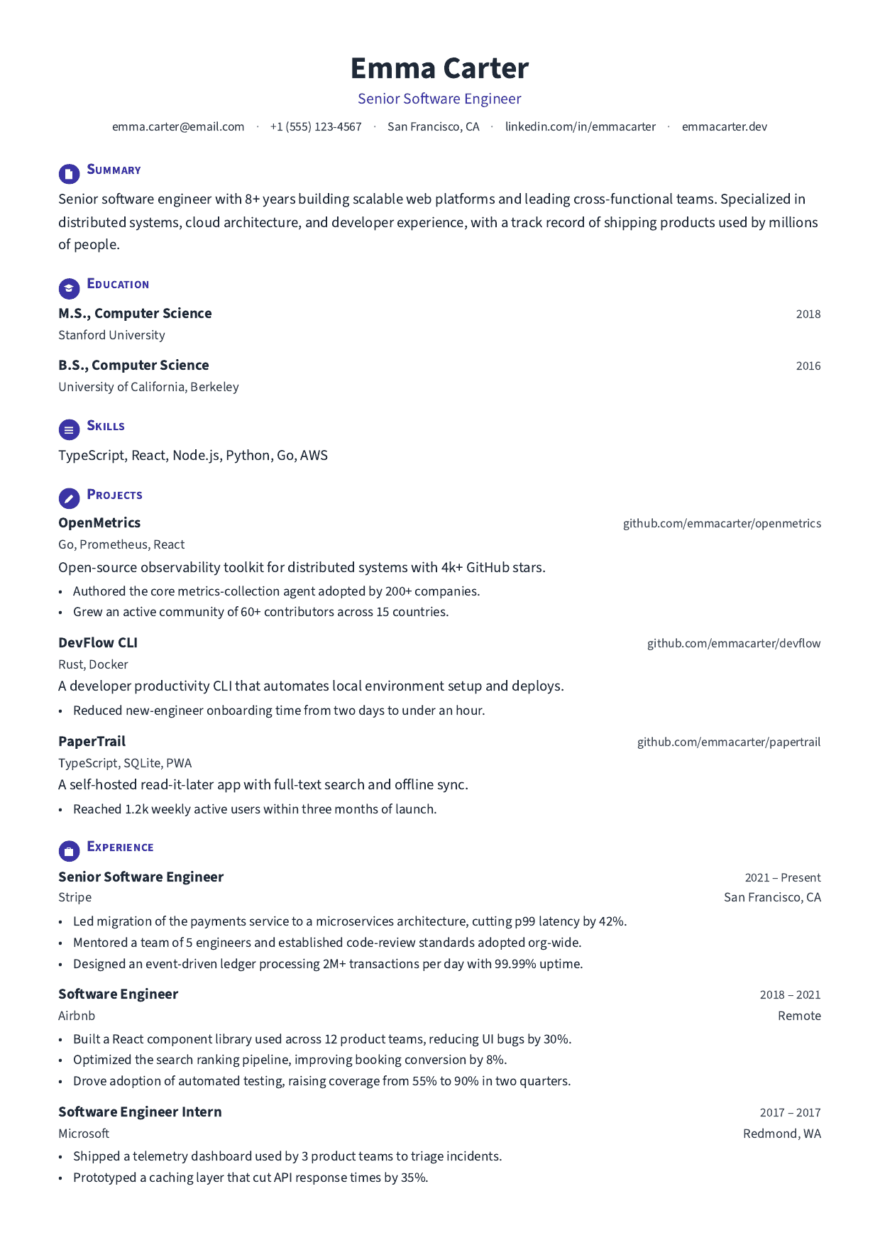 Mission resume template