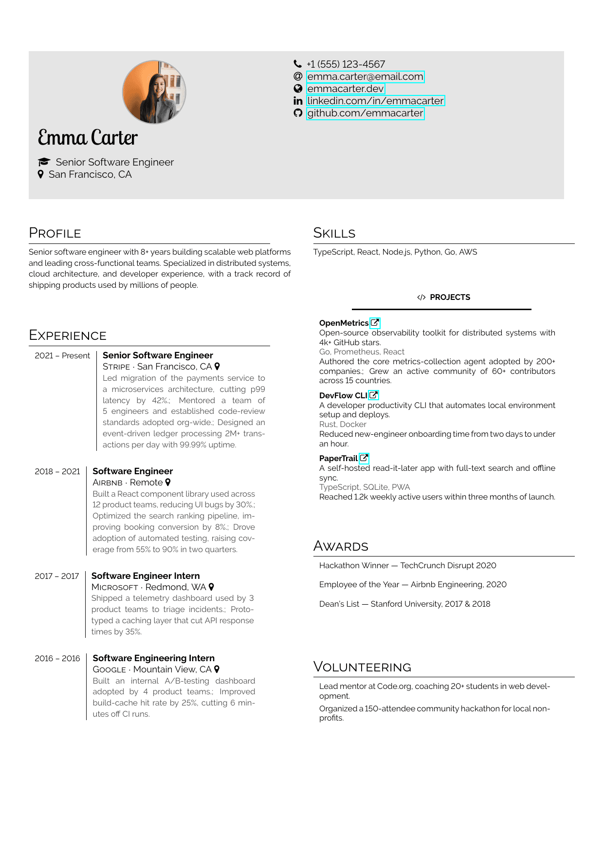 SEO Specialist resume template