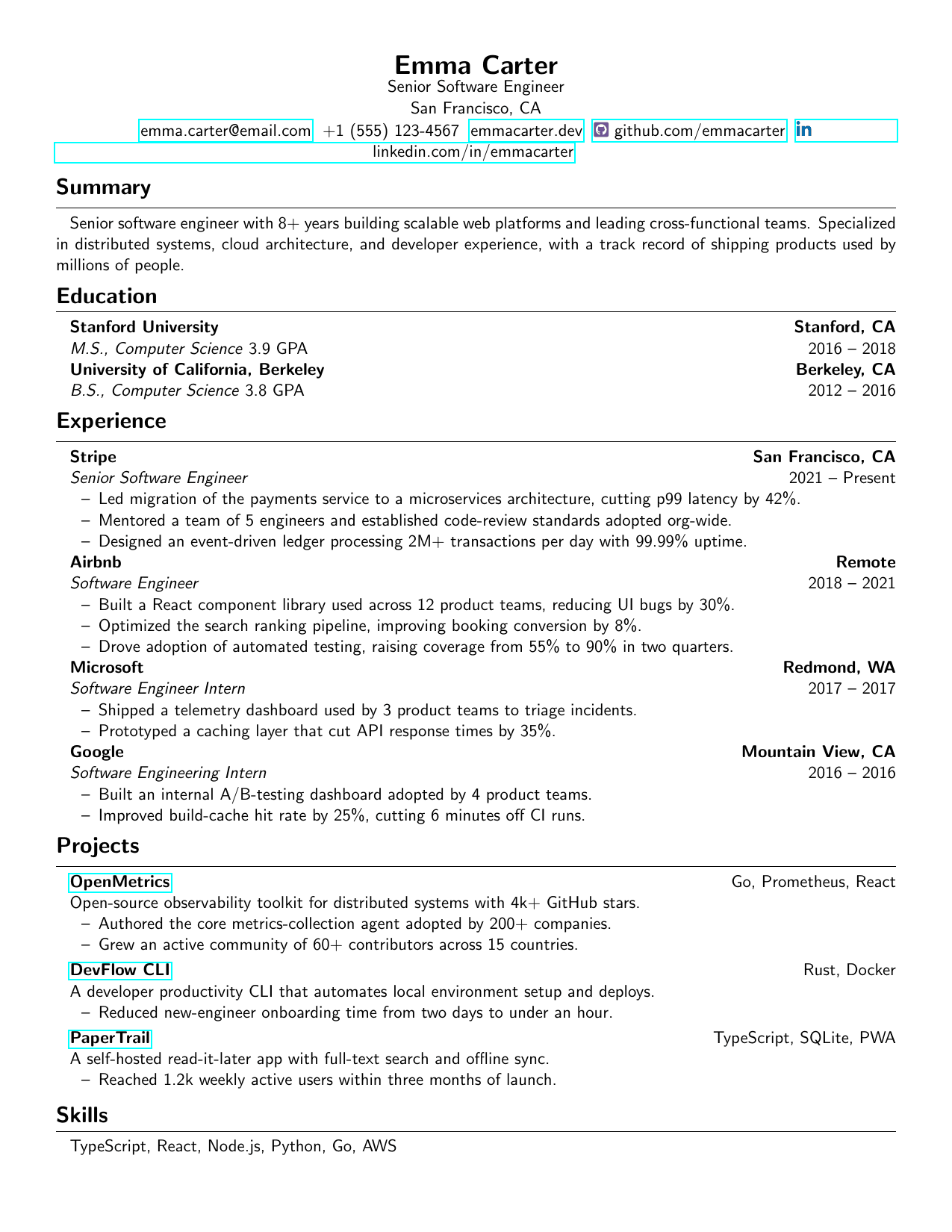 Project Coordinator resume template