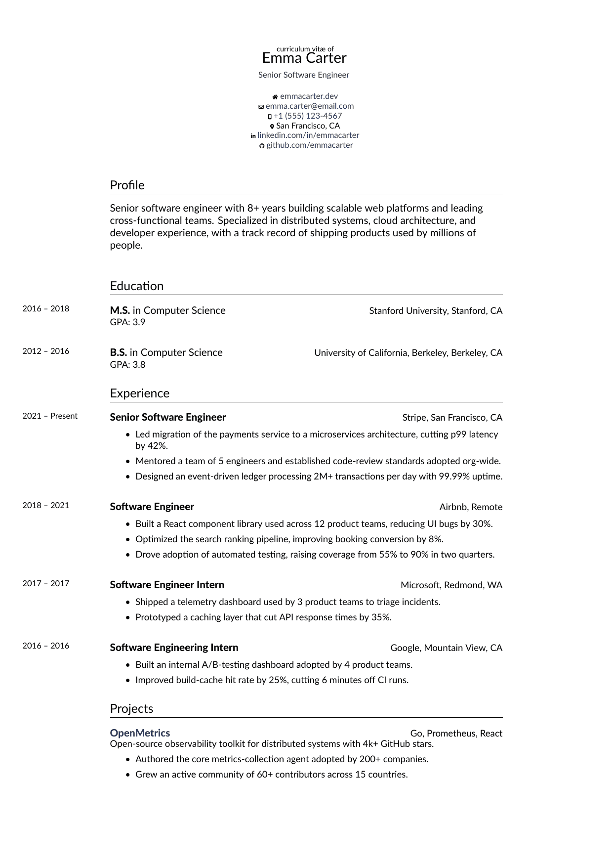 Cyber Security resume template