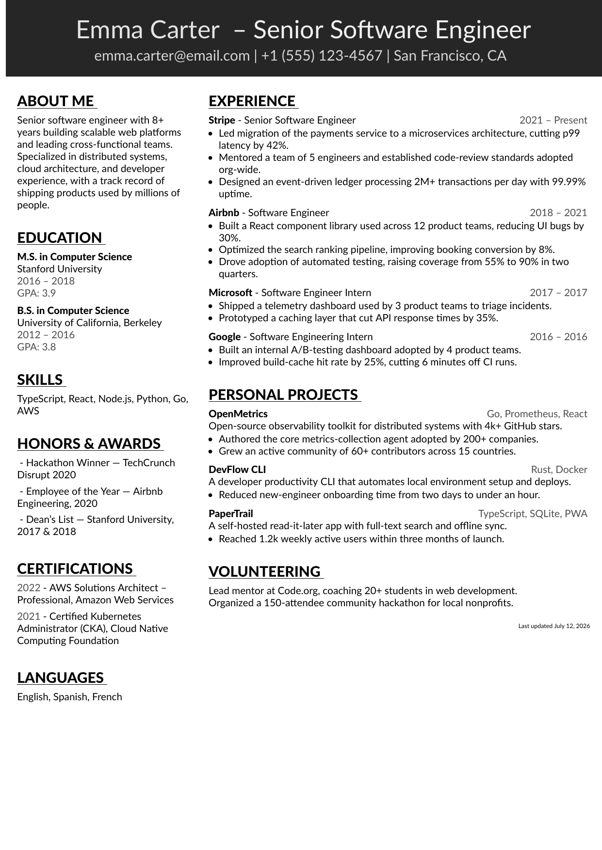 Product Consultant resume template