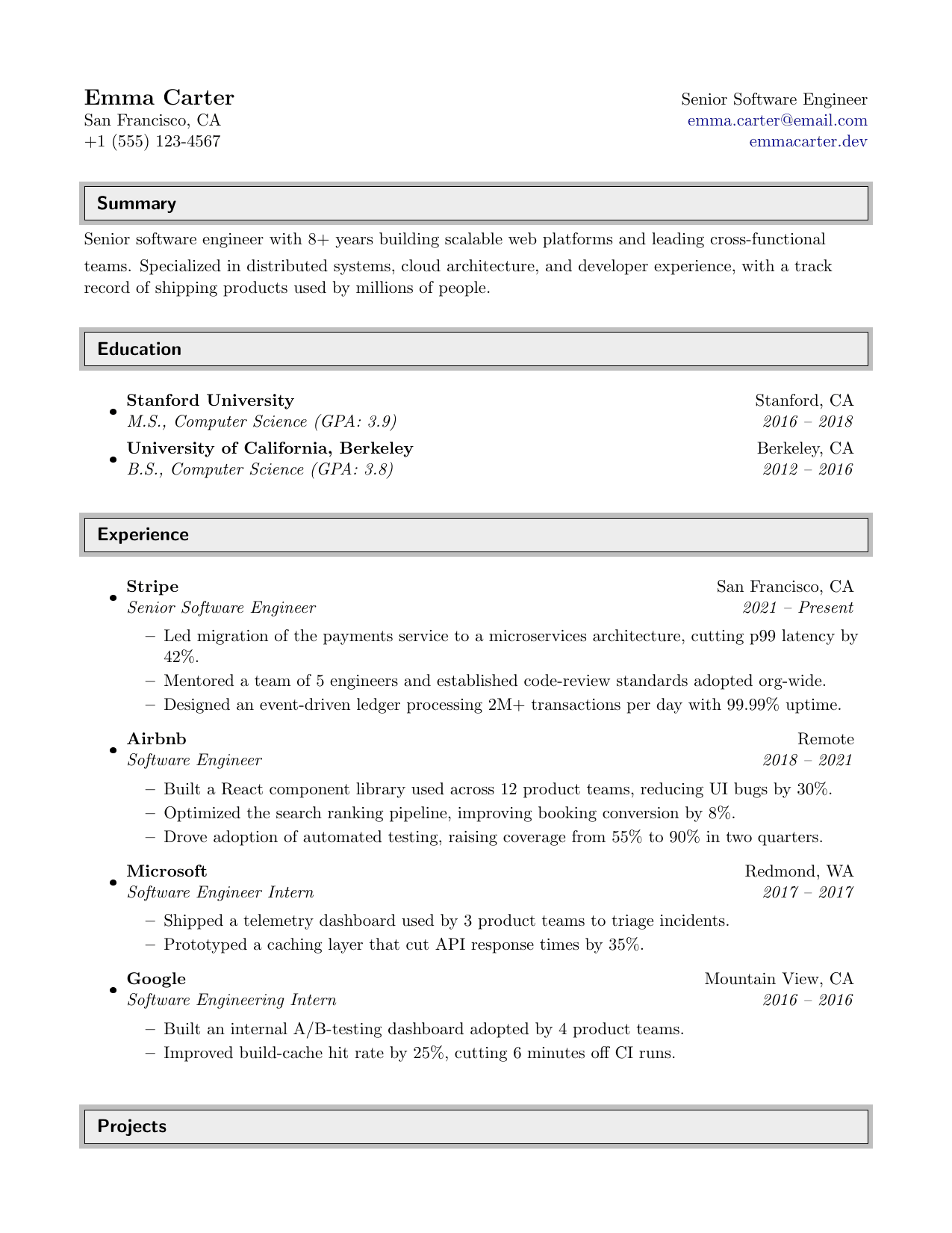 Civil Engineer resume template