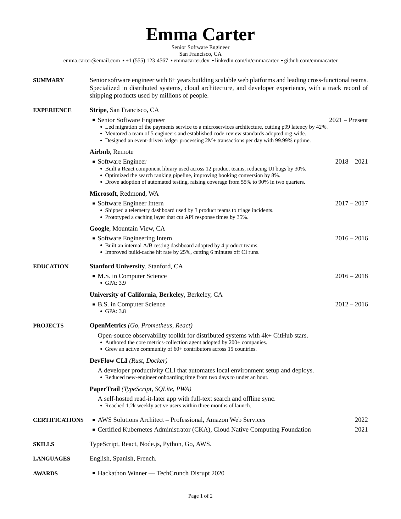 Office Manager resume template