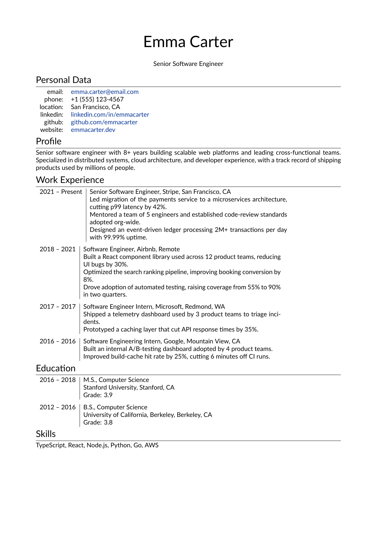 Administrative Assistant resume template