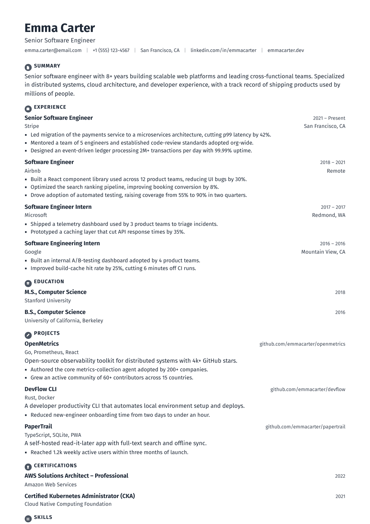 Steel Badge resume template