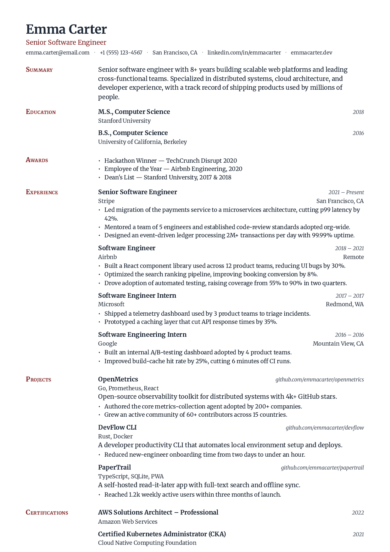 Syllabus resume template