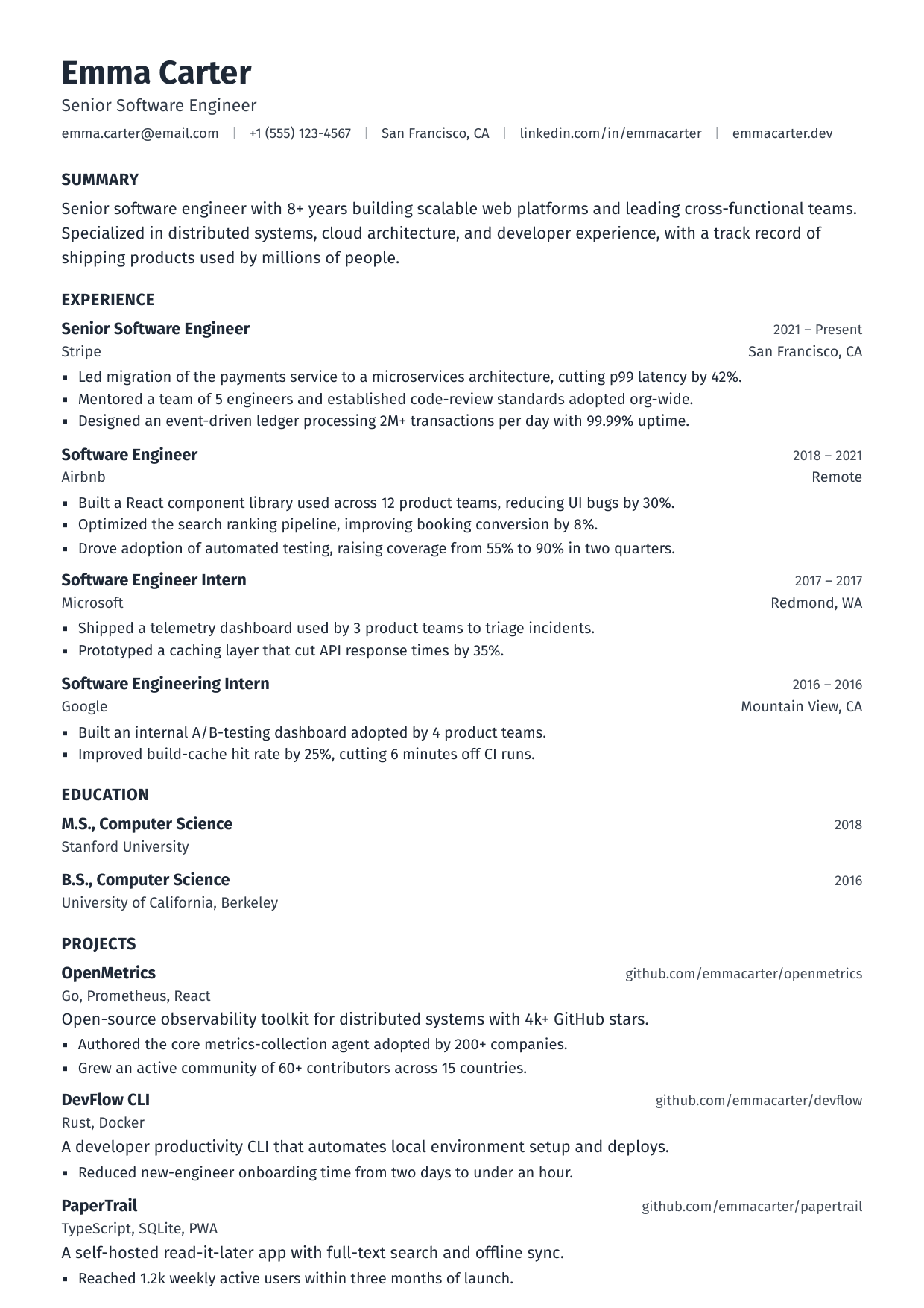 Warehouse Floor resume template